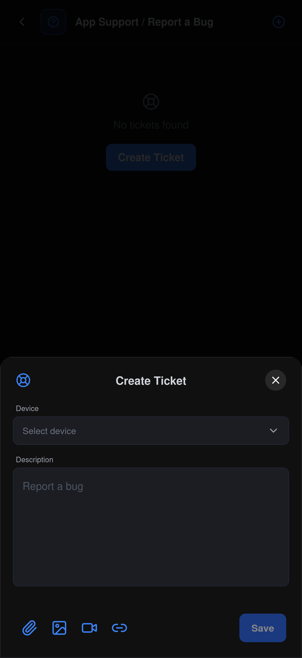In-app support screenshot 4