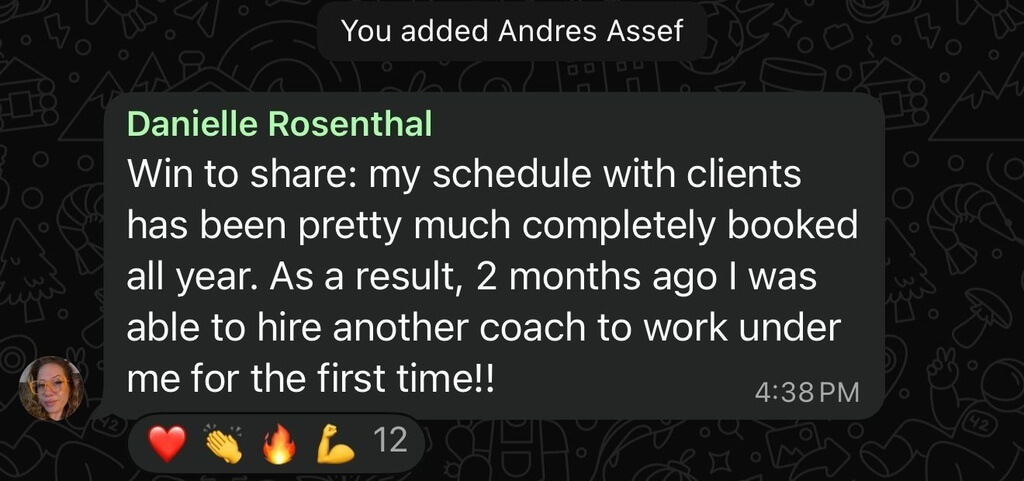 Testimonial screenshot 1